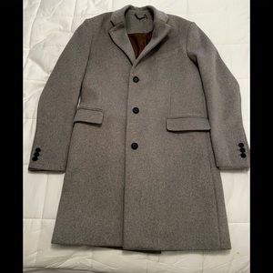 Mens Grey Peacoat